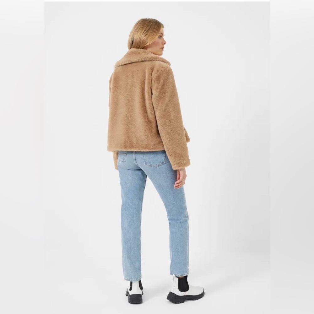French Connection Camel Teddy Jacket, NWT, Vegan Fur Coat, XS - Picture 8 of 13